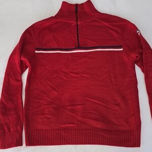 Rossignol Red Zip-Up Men's Sweater